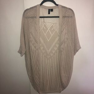 Tilly’s Full Tilt oatmeal patterned knit cardigan